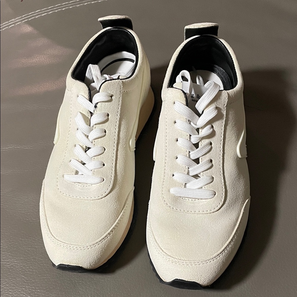 Rag & Bone Retro Runner ivory suede nylon  Sneakers - Picture 6 of 11